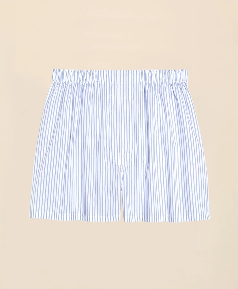 Cotton Broadcloth Ground Stripe Boxers | Brooks Brothers