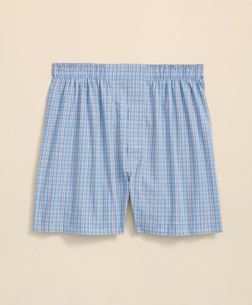 Cotton Broadcloth Mini Check Boxers | Brooks Brothers