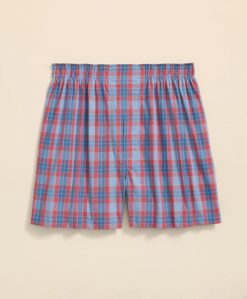 Cotton Broadcloth Check Boxers | Brooks Brothers