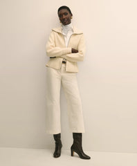 Cotton Corduroy Wide Leg Cropped Pants | Brooks Brothers