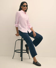 Cotton Corduroy Wide Leg Cropped Pants | Brooks Brothers