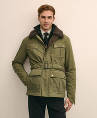 Cotton Field Jacket With Removable Shearling Collar | Brooks Brothers