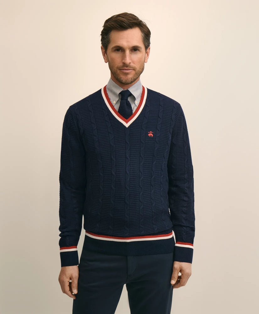 Cotton Lightweight Tennis Sweater | Brooks Brothers