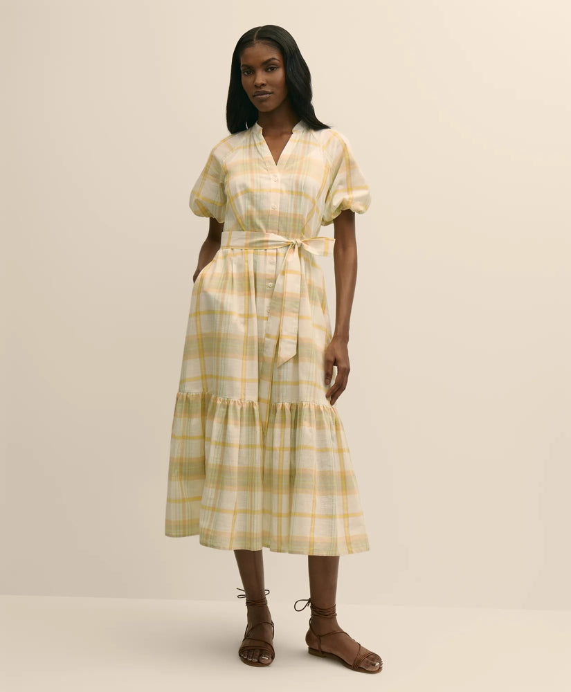 Cotton Madras Maxi Shirt Dress | Brooks Brothers