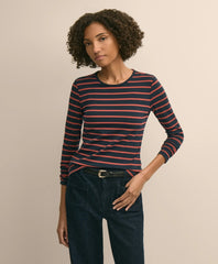 Cotton-Modal Blend Mariner Stripe Long-Sleeve T-Shirt | Brooks Brothers
