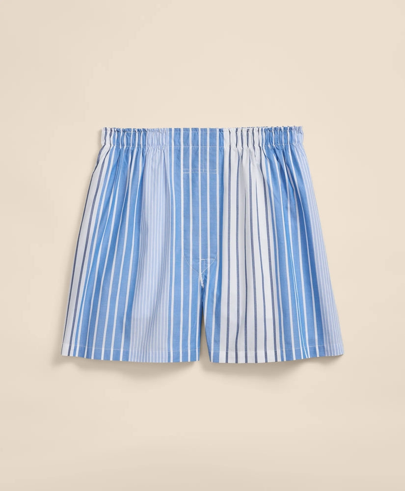 Cotton Poplin Stripe Boxers | Brooks Brothers