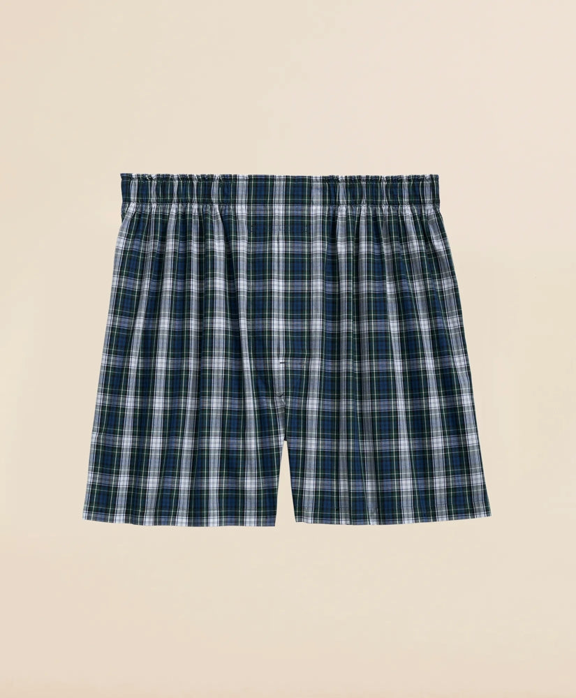 Cotton Poplin Tartan Boxers | Brooks Brothers