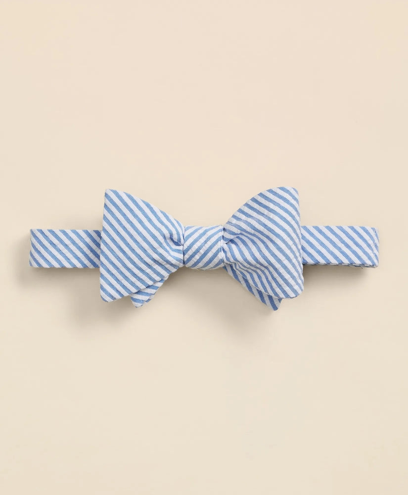 Cotton Seersucker Stripe Bow Tie | Brooks Brothers