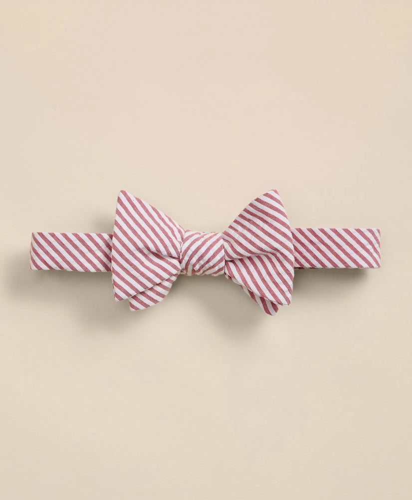 Cotton Seersucker Stripe Bow Tie | Brooks Brothers