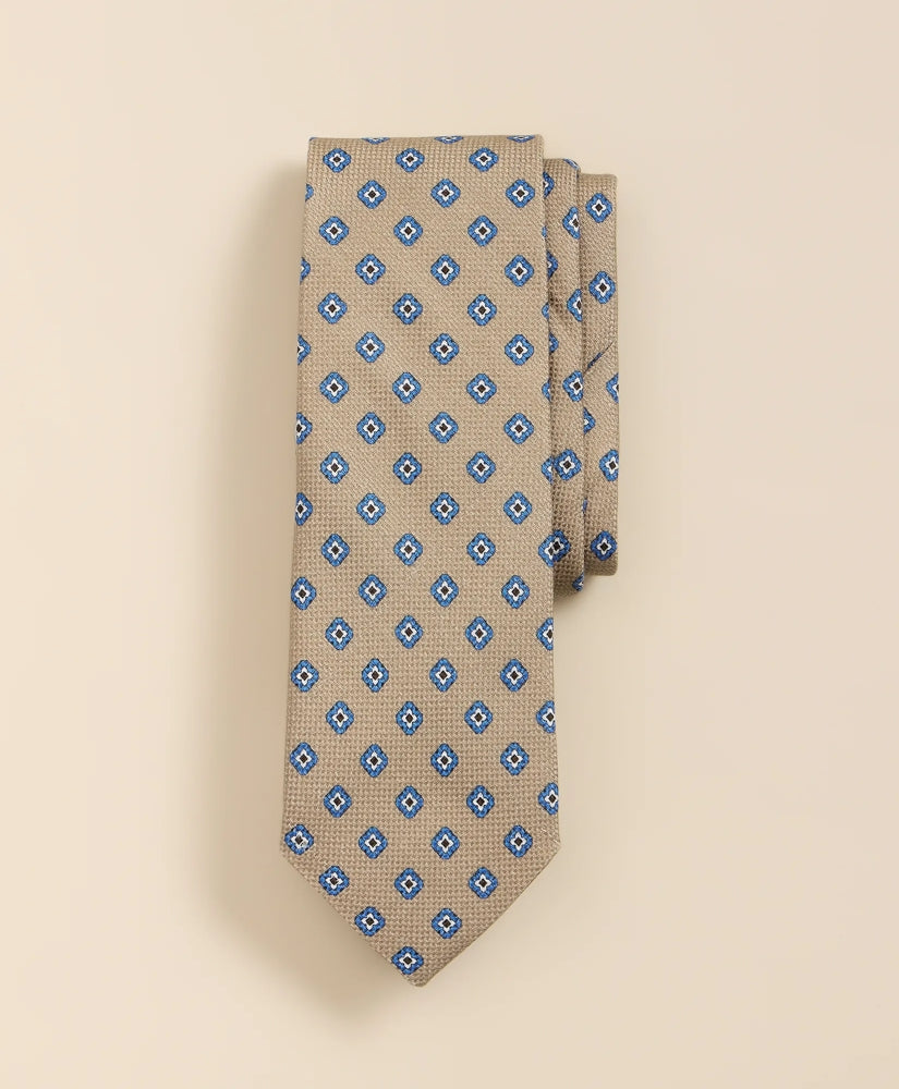 Cotton-Silk Square Flower Tie | Brooks Brothers