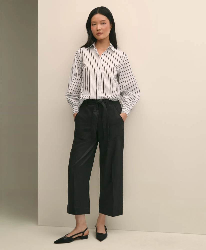 Belted Wide-Leg Utility Pants | Brooks Brothers