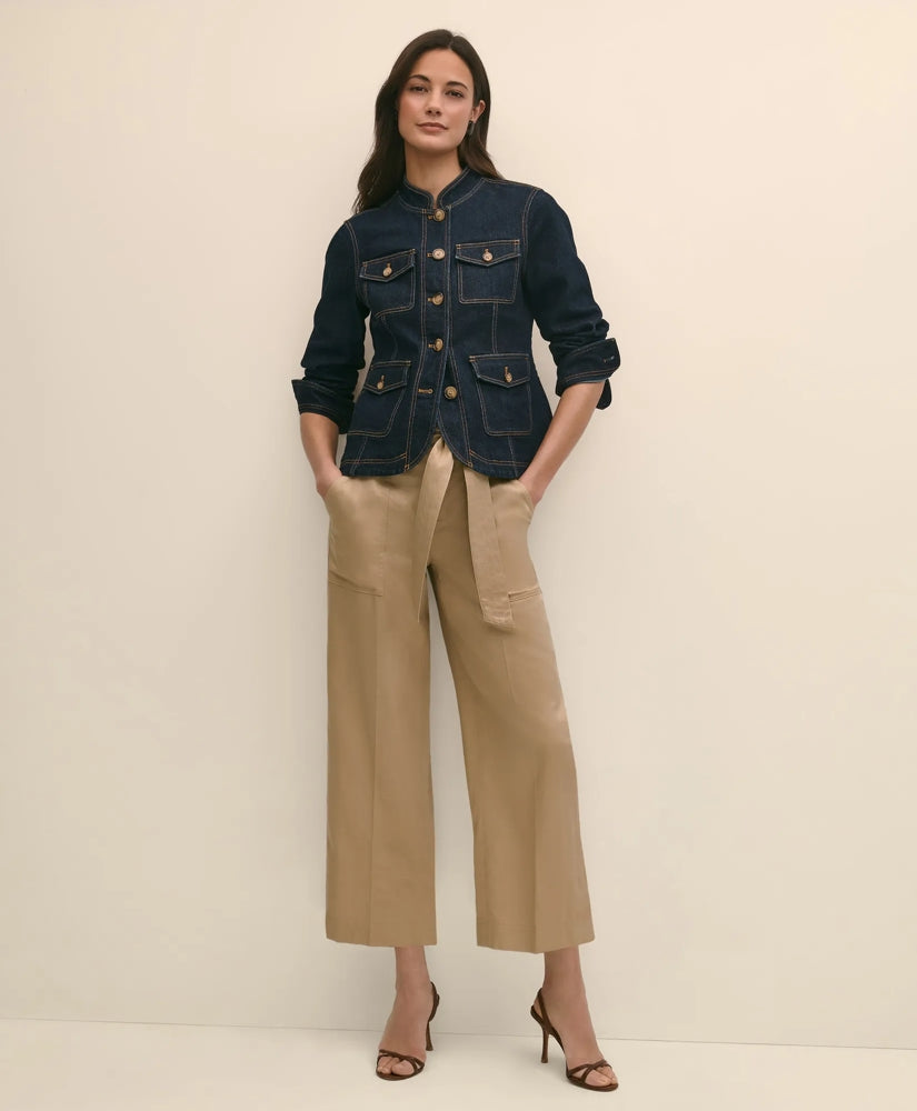 Belted Wide-Leg Utility Pants | Brooks Brothers