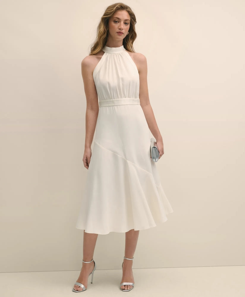 Crepe Halter Dress | Brooks Brothers