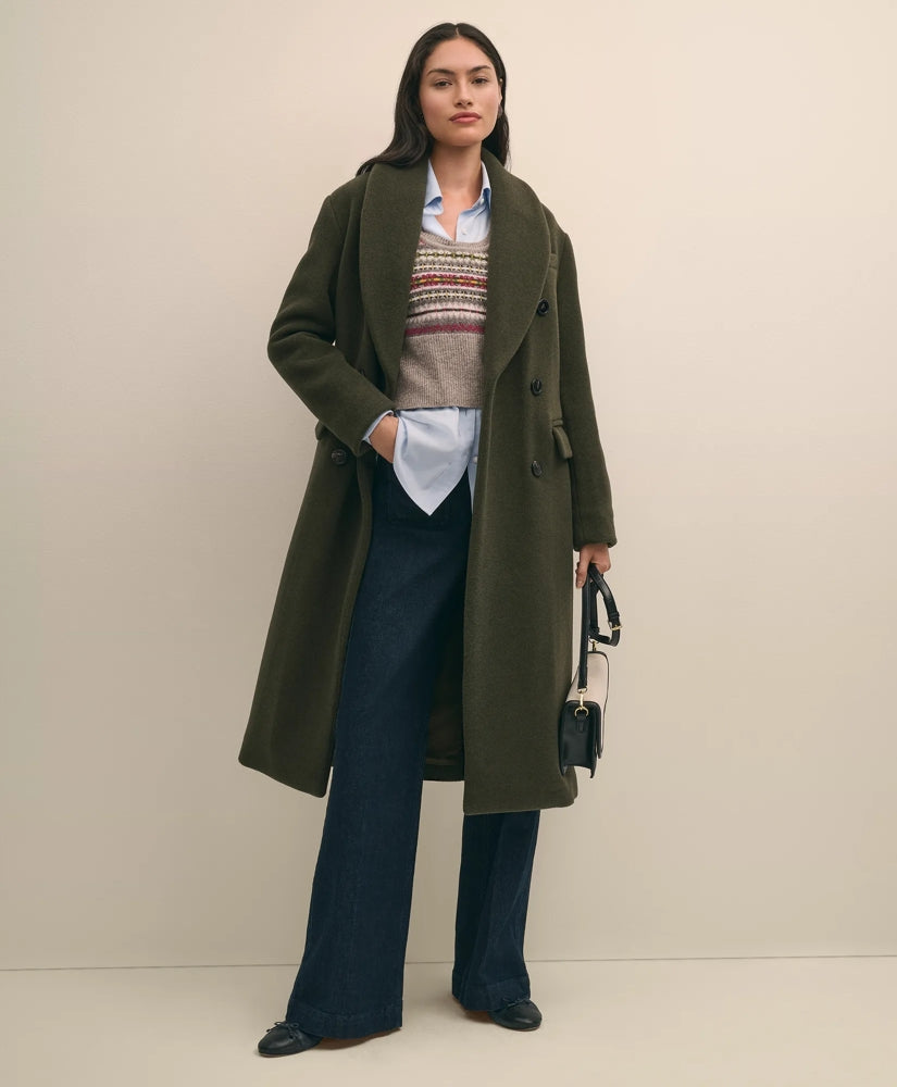 Double-Faced Wool Shawl-Collar Coat | Brooks Brothers