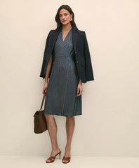 Effortless Knit Dress in Link Print | Brooks Brothers