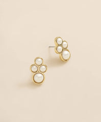 Faux-Pearl Gold-Plated Cluster Earrings | Brooks Brothers