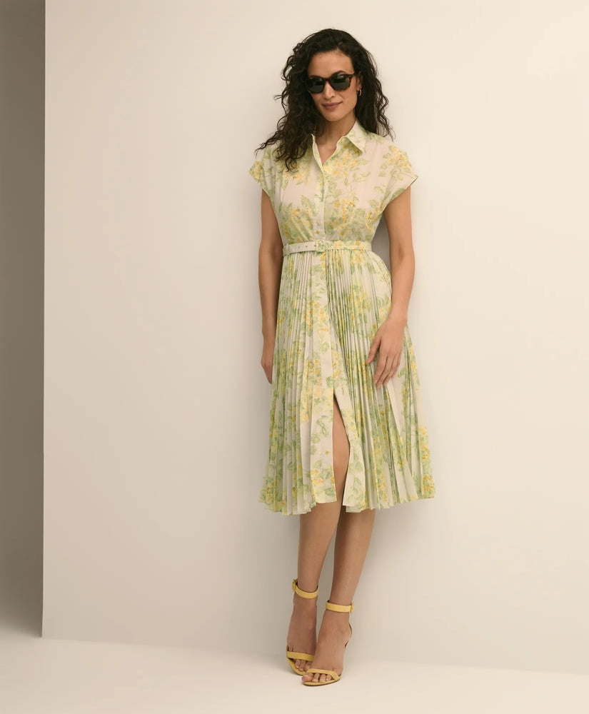 Floral A-Line Belted Shirt Dress | Brooks Brothers
