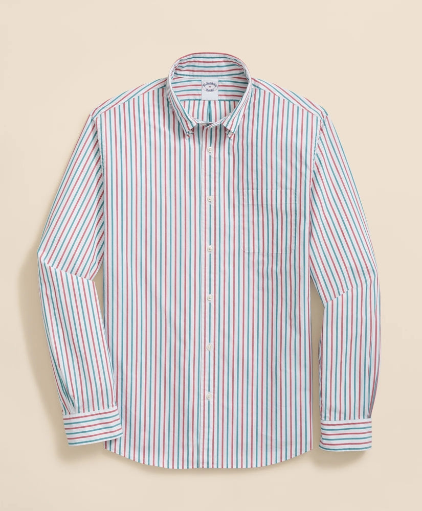 Friday Shirt, Poplin Holiday Stripe | Brooks Brothers