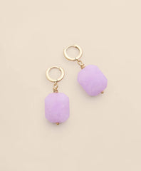 Gold-Tone Stone Drop Hoop Earrings | Brooks Brothers