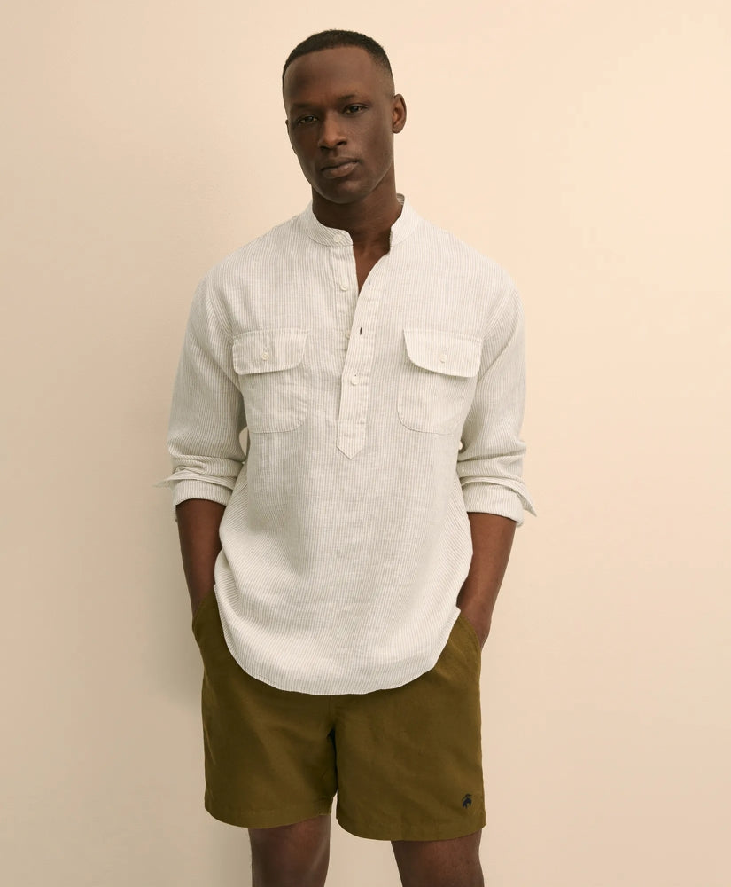 Irish Linen Popover Shirt | Brooks Brothers