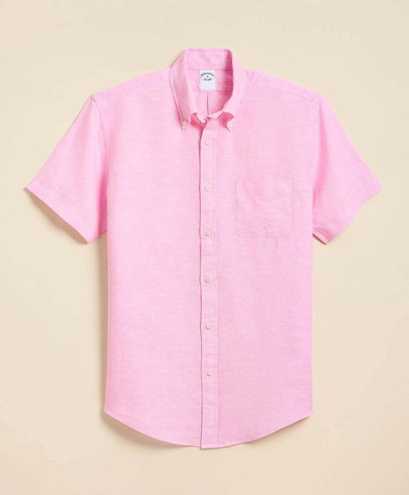 Irish Linen Short-Sleeve Sport Shirt | Brooks Brothers