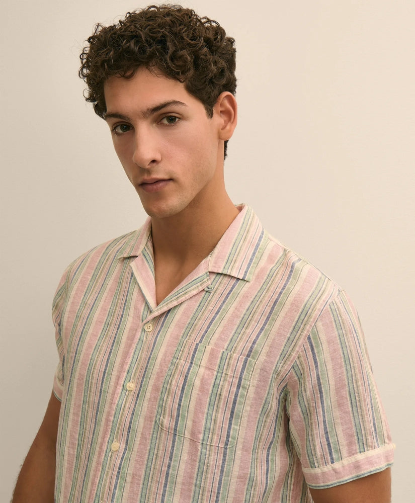 Irish Linen Short-Sleeve Sport Shirt | Brooks Brothers