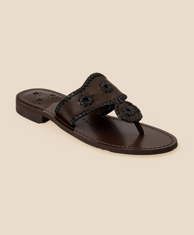 Jack Rogers Jacks Leather Flat Sandal | Brooks Brothers