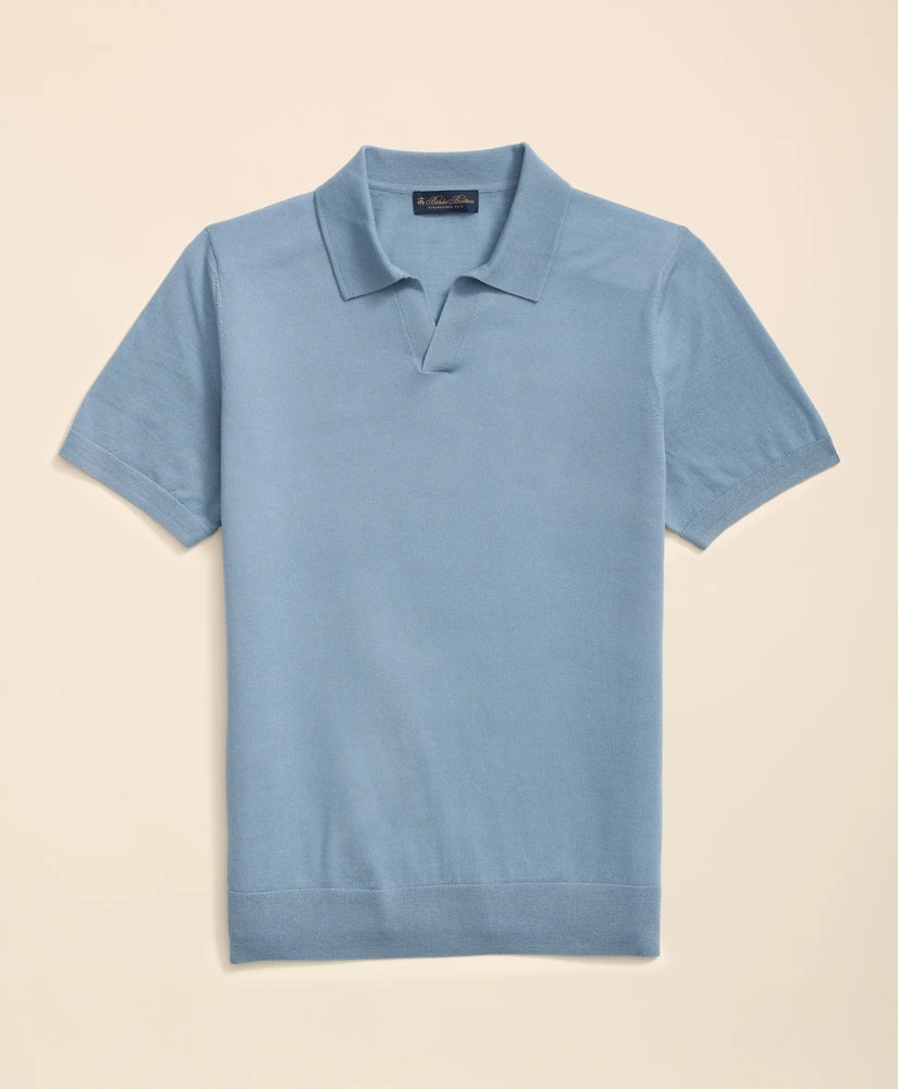 Lightweight Luxe All-Season Sweater, Johnny Collar | Brooks Brothers