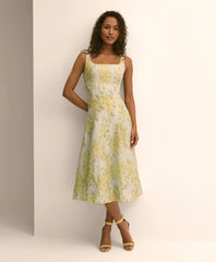 Linen Blend Floral Tank Dress | Brooks Brothers