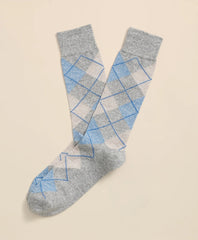 Linen-Cotton Blend Argyle Socks | Brooks Brothers