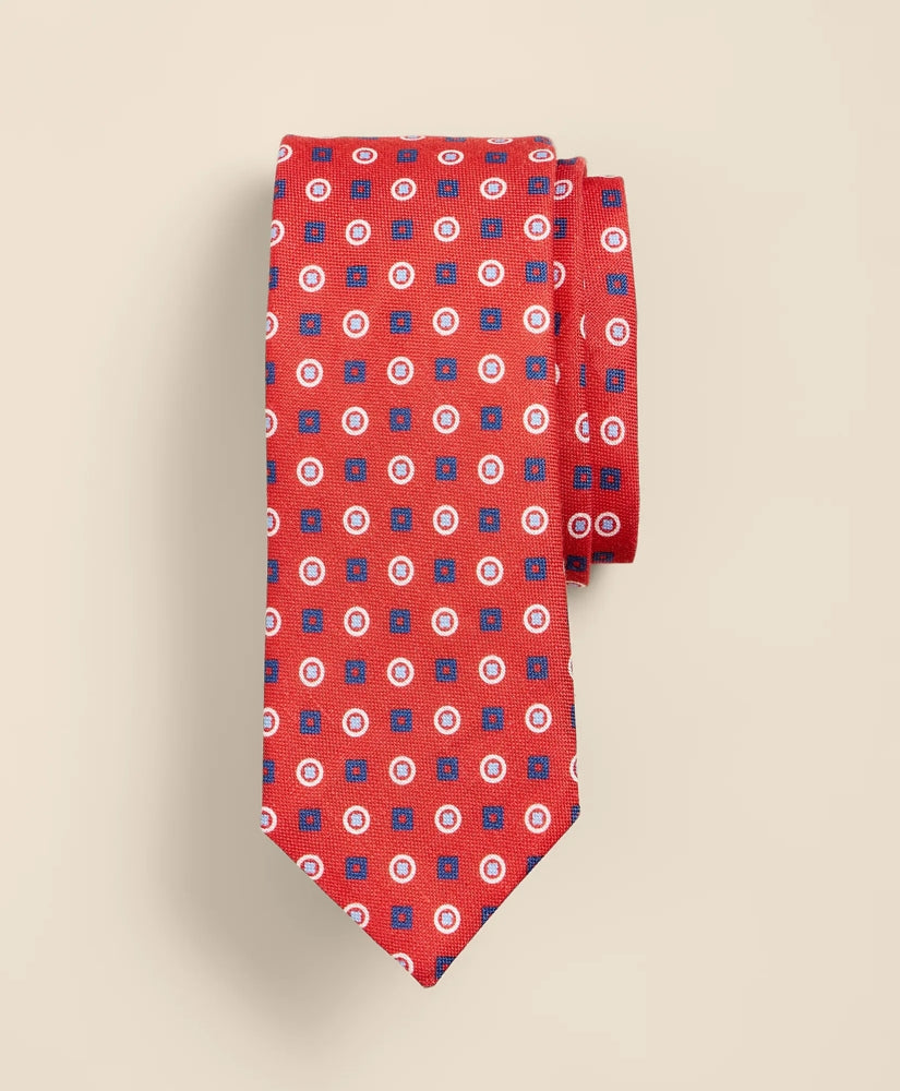 Linen-Silk Circle Foulard Tie | Brooks Brothers