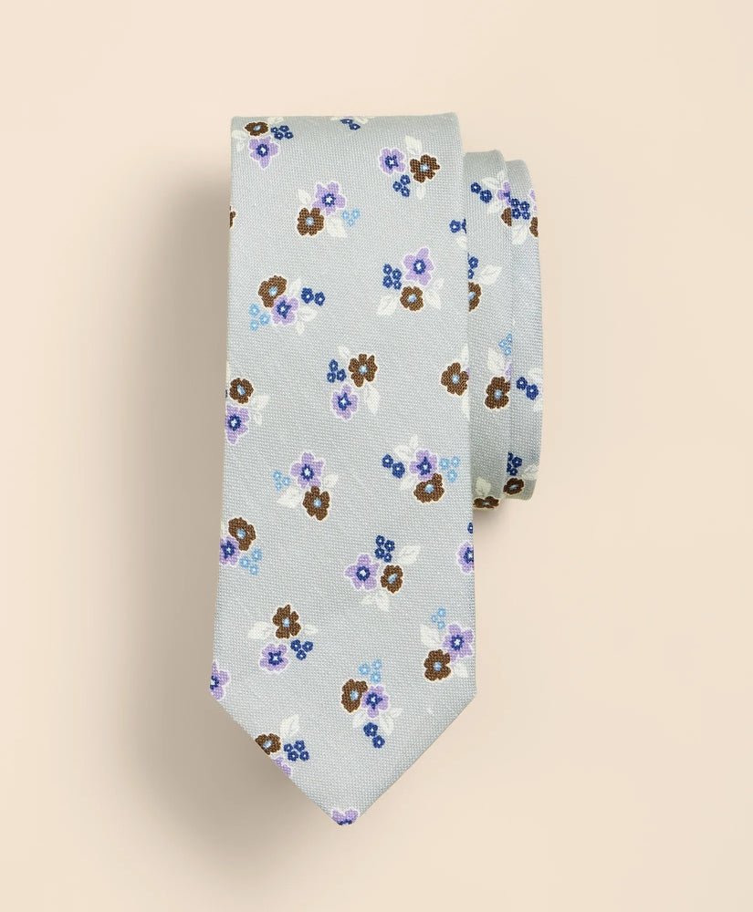 Linen-Silk Floral Tie | Brooks Brothers