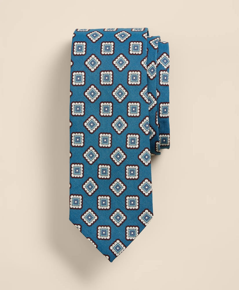 Linen-Silk Foulard Tie | Brooks Brothers