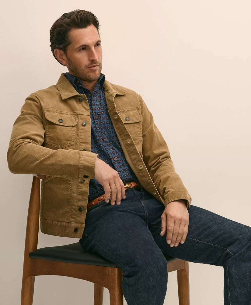 Medium Wale Corduroy Trucker Jacket | Brooks Brothers