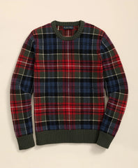 Merino Wool Archive Plaid Intarsia Sweater | Brooks Brothers