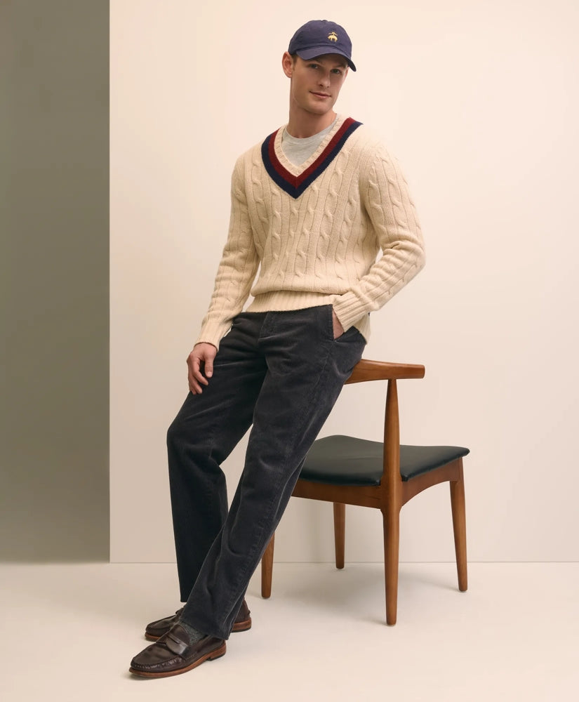 Merino Wool Archive Tennis Sweater | Brooks Brothers