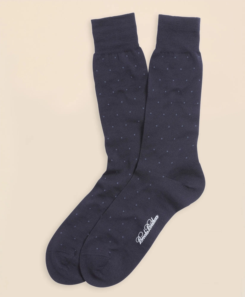 Merino Wool Big Dot Crew Socks | Brooks Brothers