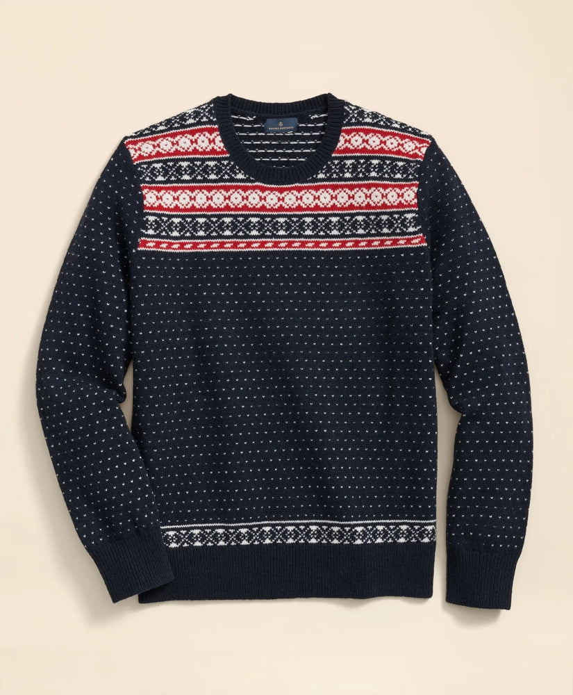 Merino-Wool Blend Fair Isle Sweater | Brooks Brothers