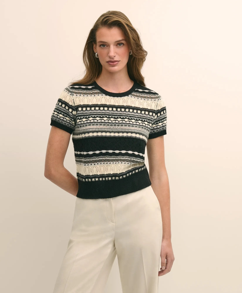 Merino Wool Pointelle Sweater Shell | Brooks Brothers