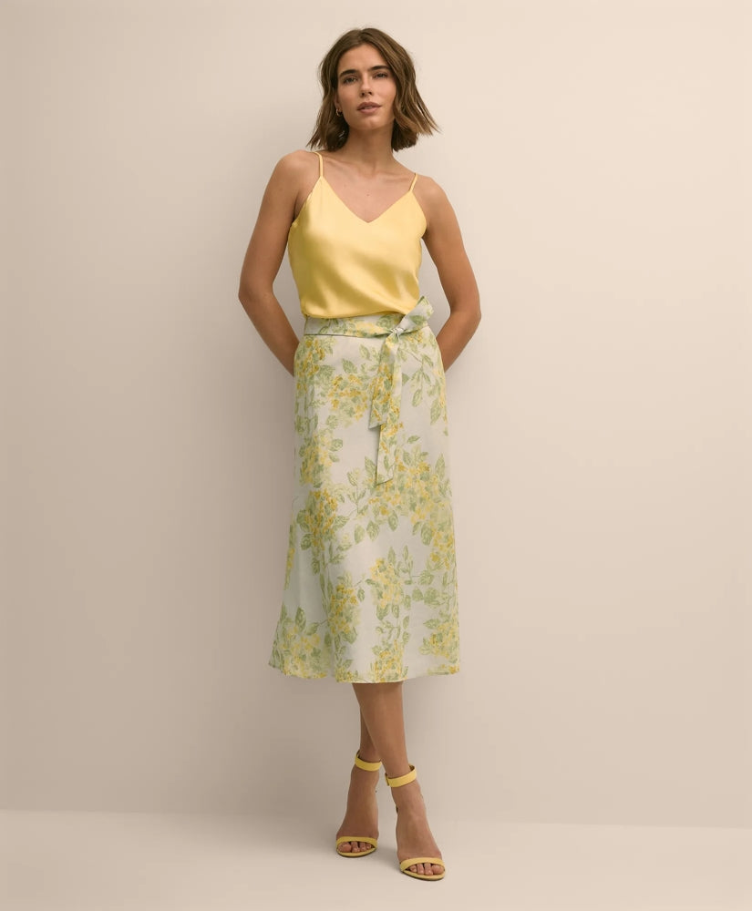 Linen A-Line Waist-Tie Skirt | Brooks Brothers