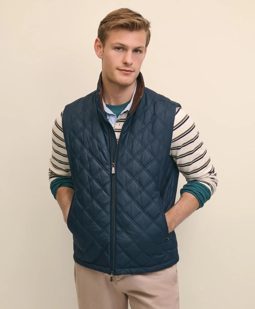 Paddock Diamond Quilted Vest | Brooks Brothers