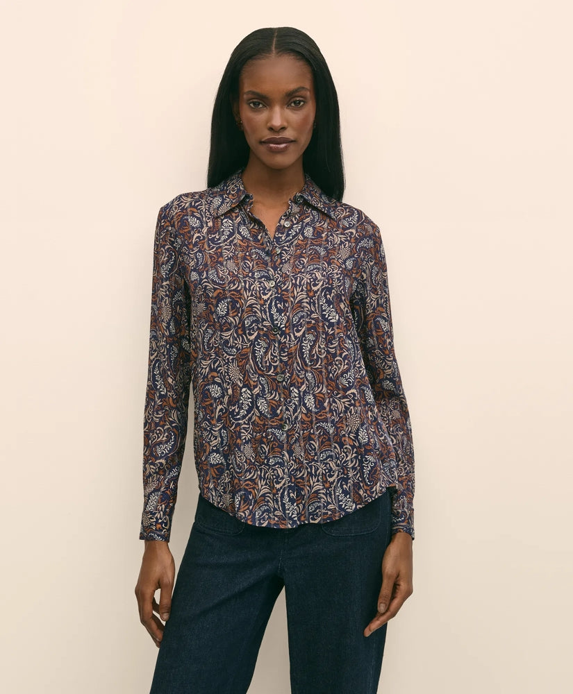 Paisley Shimmer-Stripe Shirt | Brooks Brothers