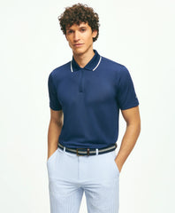 Performance Series Quarter-Zip Pique Polo Shirt | Brooks Brothers