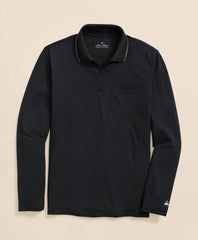 Performance Series Long-Sleeve Zip-Neck Polo Shirt | Brooks Brothers