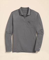 Performance Series Long-Sleeve Zip-Neck Polo Shirt | Brooks Brothers
