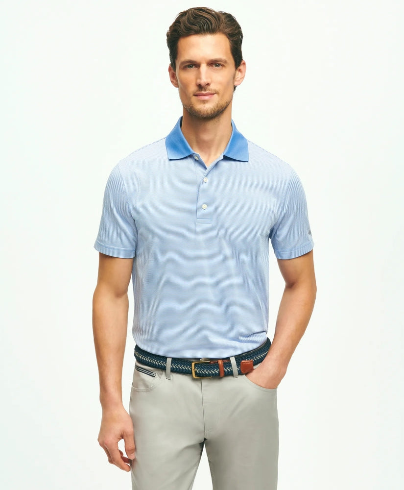 Performance Series Micro Stripe Jersey Polo Shirt | Brooks Brothers