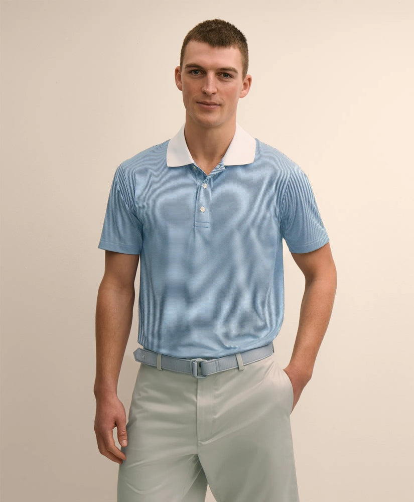 Performance Series Micro Stripe Jersey Polo Shirt | Brooks Brothers