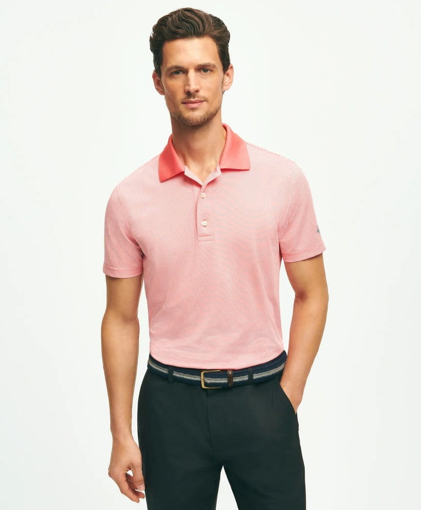 Performance Series Micro Stripe Jersey Polo Shirt | Brooks Brothers