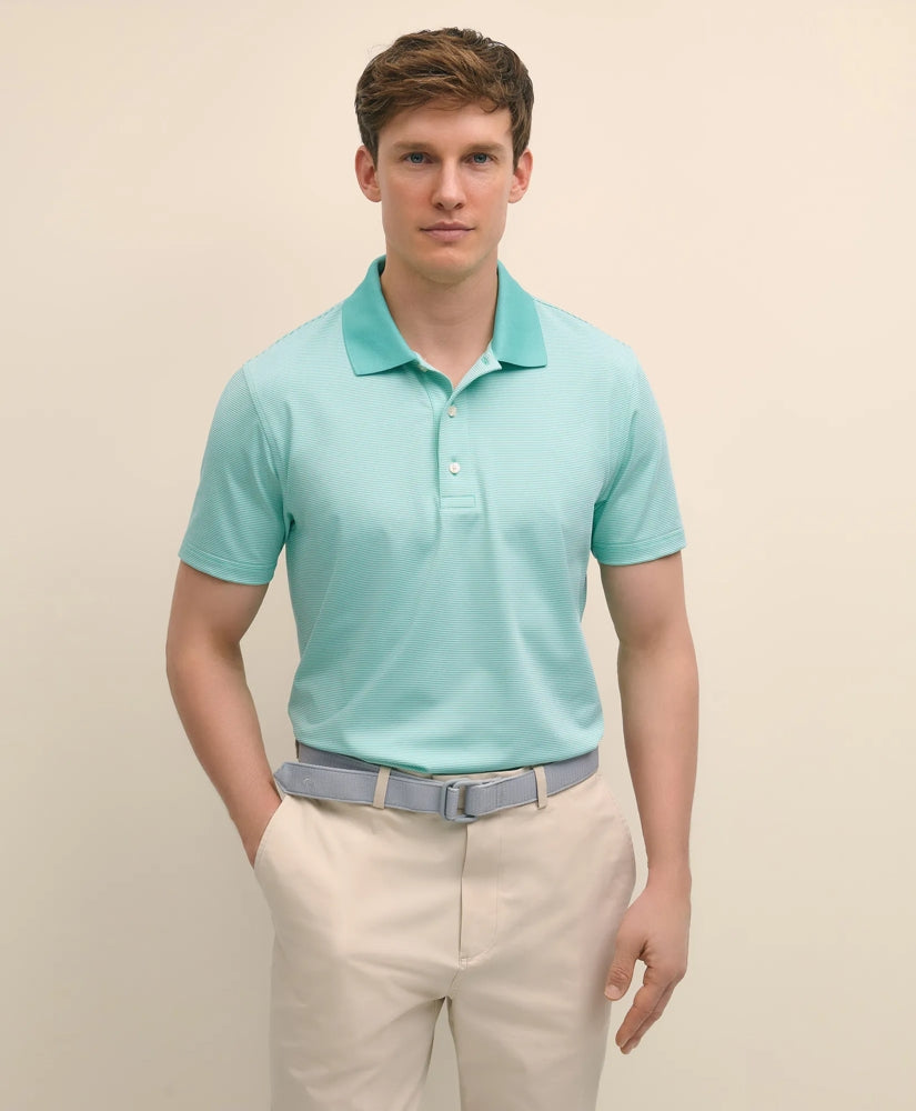 Performance Series Micro Stripe Jersey Polo Shirt | Brooks Brothers