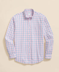 Performance Series Stretch Polo Button-Down Collar, Checked Sport Shirt | Brooks Brothers